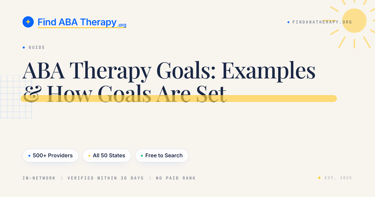 ABA Therapy Goals: Examples & How Goals Are Set | Find ABA Therapy